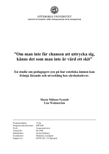 Om man inte får chansen att uttrycka sig