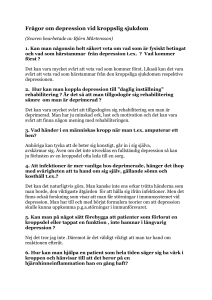 Frågor om depression vid kroppslig sjukdom - psyk-e
