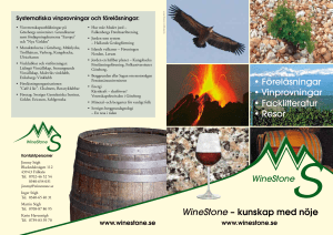 WineStone – kunskap med nöje • Föreläsningar • Vinprovningar