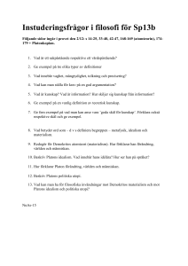 Instuderingsfrågor i filosofi för Sa13b, ht 15