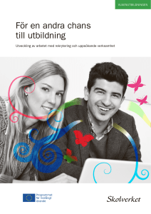 För en andra chans till utbildning