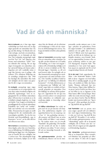 Vad är då en människa?