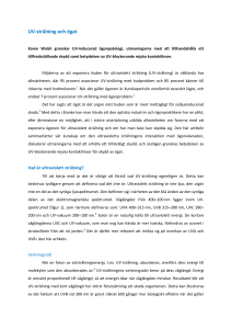 UV-strålning och ögat - THE VISION CARE INSTITUTE®, LLC