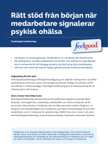 Rätt stöd från början när medarbetare signalerar psykisk ohälsa