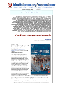 idrottsforum.org | Recension | Consumer Behaviour in Sport and