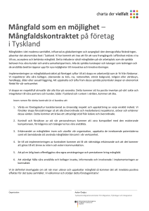 Mångfaldskontraktet på företag i Tyskland