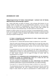 anvisning nr 1-2009 - Kollegiet för svensk bolagsstyrning