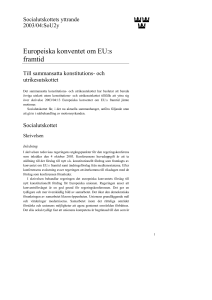 Socialutskottets yttrande