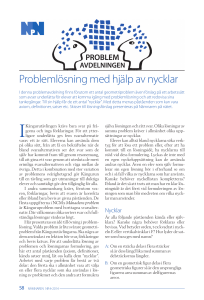 Problemlösning med hjälp av nycklar