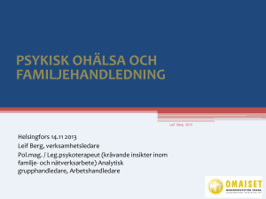 PSYKOEDUKATIV FAMILJEHANDLEDNING