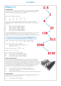 Geometrisk talföljd - mängder av ris!