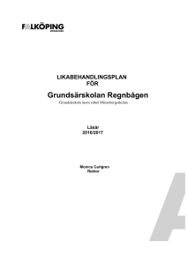 Rutiner för arbete med likabehandlingsplanen