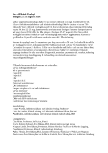 Kurs i Klinisk Virologi Smögen 22