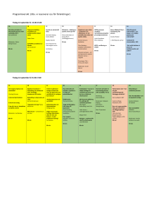 Programöversikt (Obs. vi reserverar oss för förändringar)
