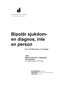 Bipolär sjukdom: Copingstrategier hos kvinnor - Blogganalys