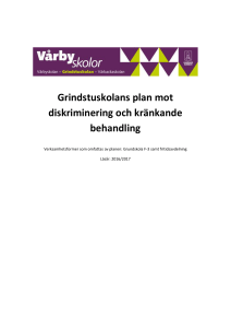 Plan mot diskriminering, trakasserier och kränkande behandling