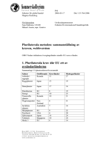 1. Plurilaterala krav där EU ett av avsändarländerna