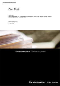 Certifikat - Handelsbanken