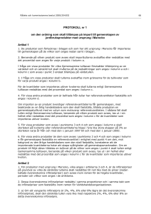 Frihandelsbestämmelser vid import och export