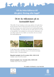 Hitta källorna till din gård, din bygd eller ditt företag. 24 november