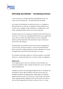 Ofrivillig barnlöshet – utredning kvinnor