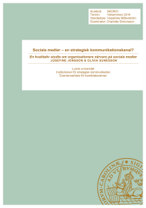Sociala medier – en strategisk