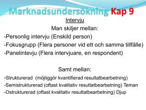 Marknadsundersökning - Logistikprogrammet.org