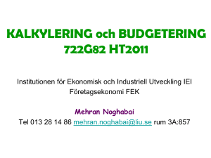 Kostnads- och intäktsanalys