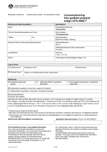 Licensmotivering Icke godkänt preparat