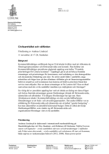 Civilsamhället och välfärden