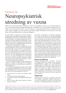 1:7 Neuropsykiatrisk utredning av vuxna