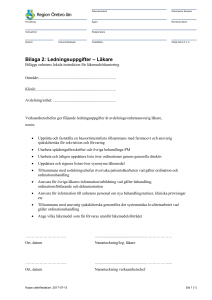 Bilaga 2. Ledningsuppgifter