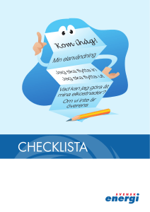 Checklista vid flytt