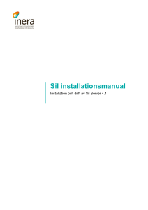 Sil installationsmanual 4.1