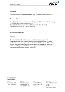 Glimmingen 430 451 92 Uddevalla Väglaboratoriet Bäve Groröd 50