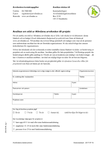 Sökande organisation - Allmänna Arvsfonden