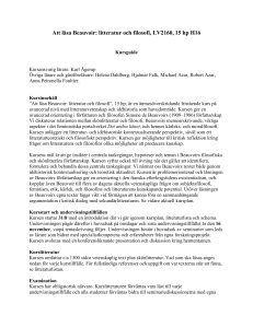 Att läsa Beauvoir: litteratur och filosofi, LV2160, 15 hp H16