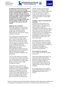 Analytiker: Philip Leidefeldt Emil Wasteson Namn 2