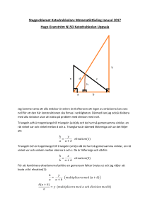 Stegproblemet Katedralskolans Matematiktävling Januari 2017
