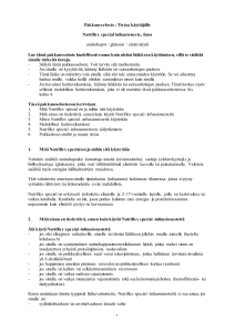 Nutriflex Plus ja Special käyttöohje 2006-02-09