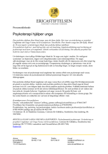 Psykoterapi hjälper unga
