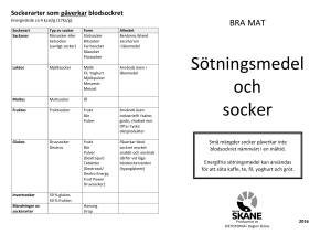 Sötningsmedel som inte påverkar blodsockret