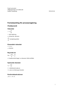 Formelsamling för processreglering