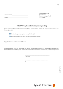 FULLMAKT angående bostadsanpassningsbidrag