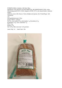 FORMFRANSKA Artikelnr: 100 Vikt: 500 g Ingredienser: Mix glutenfri