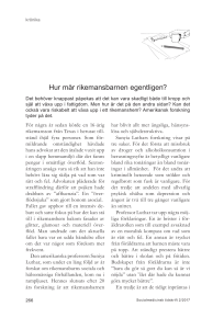 Hur mår rikemansbarnen egentligen?