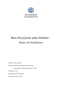 Barn till psykiskt sjuka föräldrar