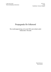 Propaganda för folkmord - Lund University Publications