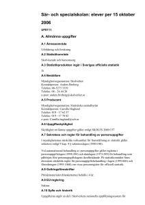 Ämnesområde och statistikområde