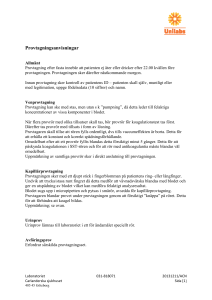 Provtagningsanvisningar